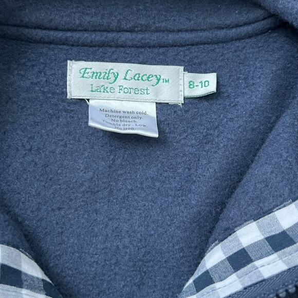 Emily Lacey Smocked Nautical Fleece Sweatshirt Sz 8-10 - Picture 4 of 4